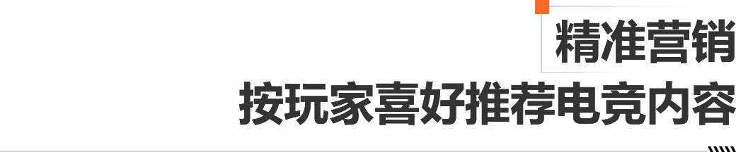 精准营销，按玩家喜好推荐电竞内容